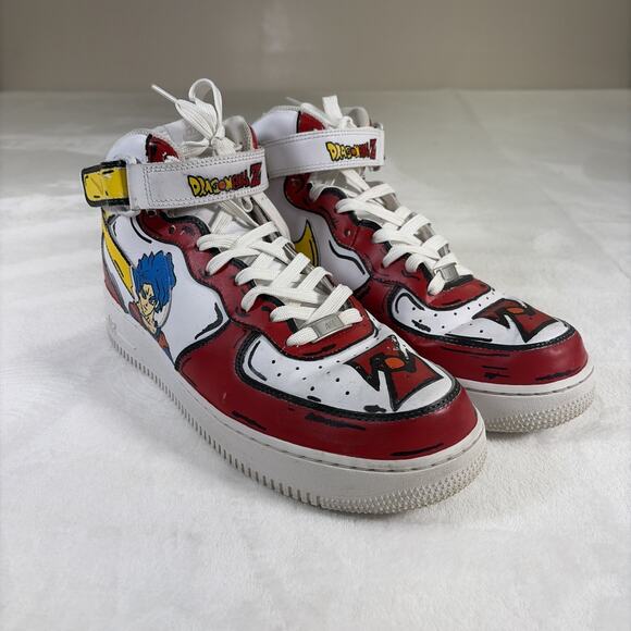 Nike Dragon Ball Z Goku Custom Hand Painted Air Force 1 Mid Men\'s US 12 Charity main image 8